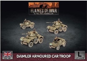 Flames of War - British Daimler Armoured Car Troop BBX61 Plastic