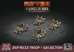 Flames of War - BBX73 Jeep Recce Troop/SAS Section (4x Plastic)