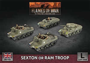 Flames of War - BBX76 Sexton or Ram Troop (4x Plastic)