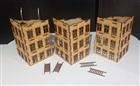 Dark Castle Terrain - Ruined City Buildings - 3 x 3 Storey w Rooftop