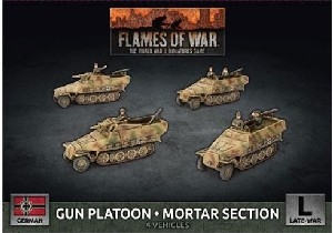 Flames of War - GBX177 Sd Kfz 251 Gun Platoon Mortar Section plastic