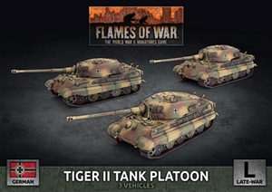 Flames of War - GBX178 Tiger II (8.8cm) Tank Platoon (3x Plastic)