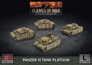 Flames of War - GBX195 Panzer III Platoon (x4 Plastic)