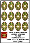 Little Big Men Studios - Gripping Beast Plastic Late Roman Cavalry Shield Designs 1