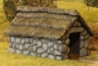 Renedra Terrain - Dark Ages/Medieval Stone and Thatch Outbuilding (Plastic)