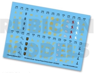 Rubicon Models - German Panzer Divisions Decals - Set 1