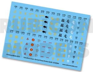 Rubicon Models - German Panzer Divisions Decals - Set 2
