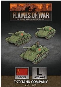 Flames of War - SBX68 T-70 Tank Company plastic