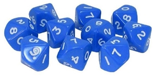 Warlord Games  - 10 Blue D10 Dice