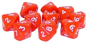 Warlord Games  - 10 Red D10 Dice