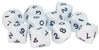 Warlord Games  - 10 White D10 Dice