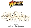 Warlord Games  - 30 Ivory Dice (10mm)