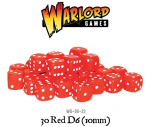 Warlord Games  - 30 Red Dice (10mm)