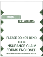 UB-04 Hospital Claim Form Large Left Window Envelope