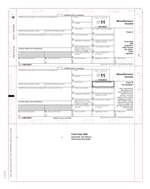 1099-MISC Miscellaneous 2-Up Horizontal Copy B & 2, 11" Z-Fold (1099 MISC)