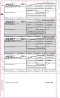 W-2 4-Up Horizontal Employee Copy B, C, 2 or Extra Copy 14" Eccentric Z-Fold (W2F4ARP)