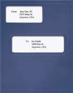 Premium Tax Return Folder, Double Window, with 4" pockets, and premium stock, Blue