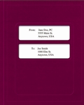 Tax Return Folder with Standard Windows, Burgundy