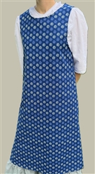 Pinafore Apron Ladies Blue Bouquets cotton floral Size M 10 12