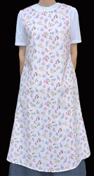 Pinafore Apron Ladies Serene Pink Bouquets cotton floral Size M 10 12