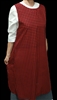 Pinafore Apron Ladies Red & Black Check cotton XL 18 20