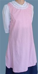 Pinafore Apron Ladies Treasures in the Attic Pink cotton floral L 14 16