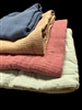 Handmade Blue, Pink, Tan, Mint Green in Gauze Cotton Baby Blanket custom made