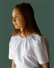 Ladies Peasant Blouse White Sateen Cotton size 1X 22 24 Tall