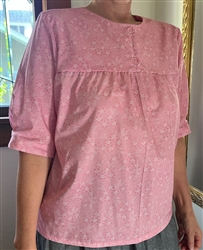 Ladies Blouse Yoke with Button Front in Prints & Plaids all sizes
