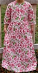Girl Classic Dress  Penelope Pink floral cotton size 8 X -long