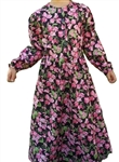 Girl Classic Dress  Penelope Black floral cotton size 8 X -long