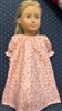 Doll nightgown for 18 in. Pink floral cotton
