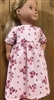 Doll dress for 18 in. pink floral cotton