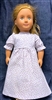 Doll dress for 18 in. purple floral cotton