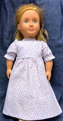 Doll dress for 18 in. purple floral cotton