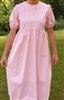 Ladies Edwardian Dress Pastel Pink Floral Cotton size 6 Petite