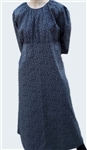 Ladies Regency Dress Kashmir Petites navy blue floral cotton size L 14 16