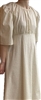 Ladies Regency Dress Cream floral cotton size L 14 16 Petite