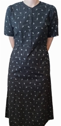 Ladies Classic Dress Wayside Black floral cotton size 8