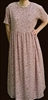 Ladies Everyday Dress in Tan Floral Rayon size M 10 12 Petite