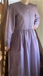 Ladies Victorian Day Dress Dusty Purple floral cotton size 20