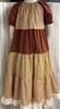 Girl Tiered Dress Brown cotton floral size 8 X-long