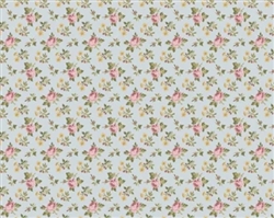 Riley Blake Midnight Garden Ditzy Rose Blue Floral cotton Fabric 1/2 yard