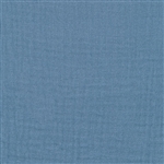Organic cotton Double Gauze Ocean Blue Crinkle Fabric by the 1/4 yard