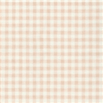 Cotton Double Gauze Tan Check Fabric by the yard