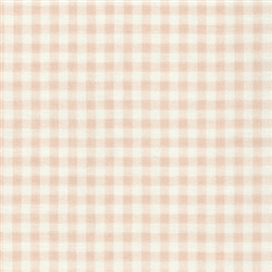 Cotton Double Gauze Tan Check Fabric by the 1/4 yard