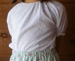 Girl Peasant Blouse White Seersucker cotton size 6