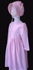 Girl dress & bonnet set for costumes pink gingham size 8