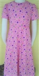 Girl Knit Dress cotton Pink Garden floral size 6 x-long