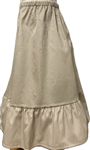 Girl A-line Skirt with Ruffle Tan Khaki Twill cotton size 8